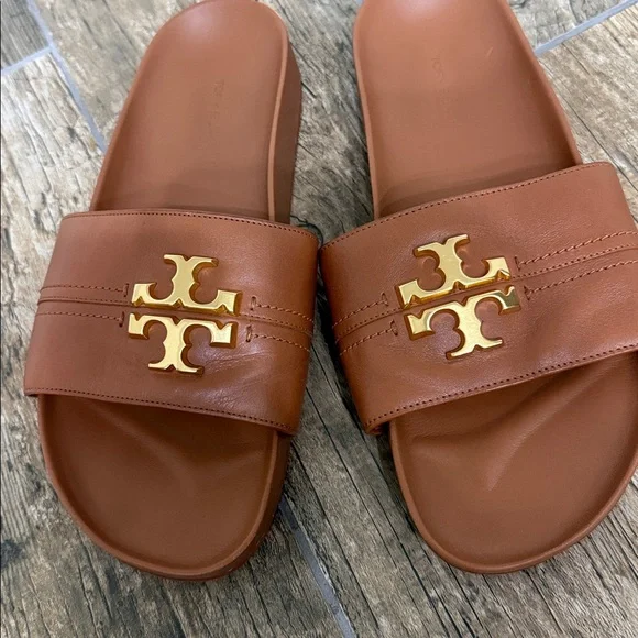 Tory Burch Everly Anatomic Cloud Paris Nappa Slide Sandle slip on size 9.5 - Picture 2 of 6